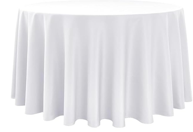 Linen, white, round, 120